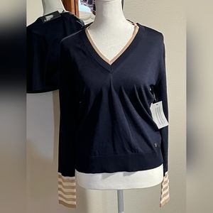 Tommy Hilfiger Navy V-Neck Sweater XS Petite - NEW WITH TAGS